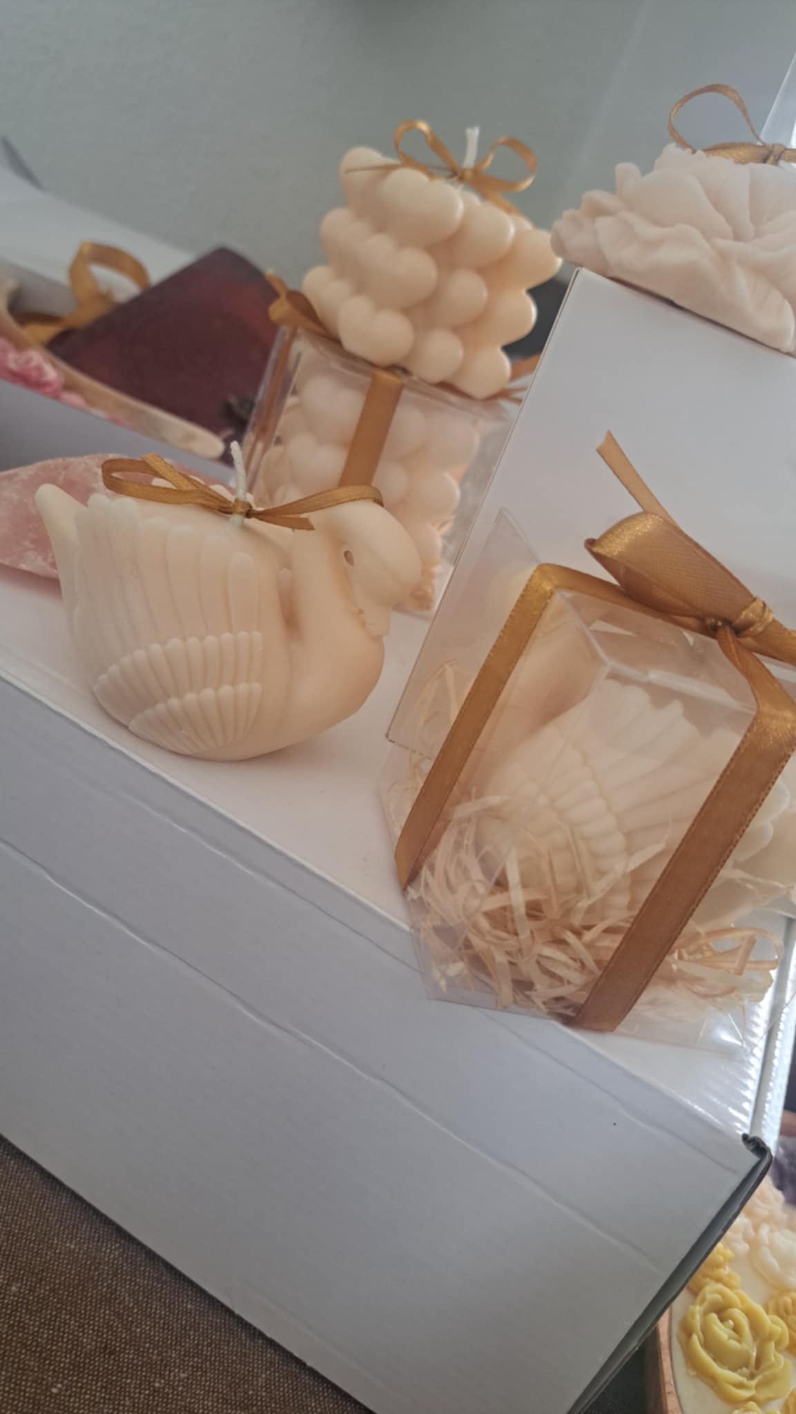 Bruiloft guest gift romantische zwaan