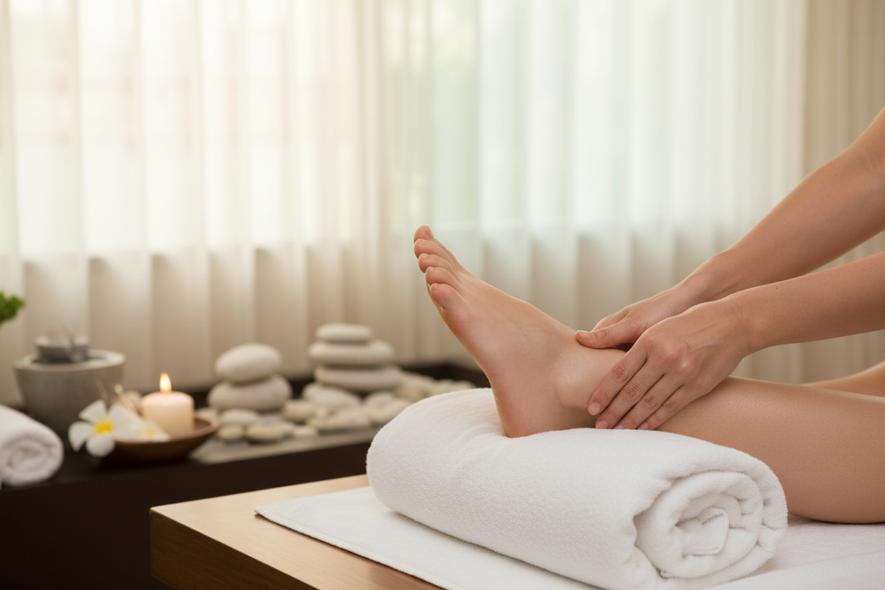 voet been massage is een ontspannende massage voor pijnklachten in benen of voeten